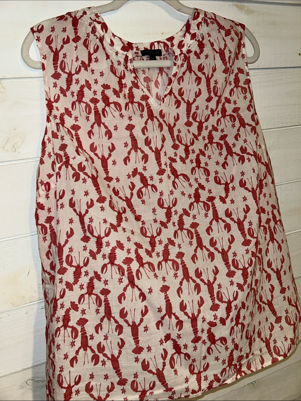 Talbots Red and White Sleeveless π¦ Top - Picture 4 of 6